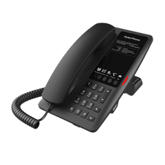 Teléfono IP WI-FI para Hotelería, Puerto USB-A para carga, 5 teclas programables para servicio rápido (Hotline), plantilla personalizable con PoE