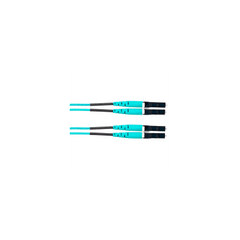 Jumper de Fibra Óptica Multimodo 50/125 OM4, LC-LC Duplex, OFNR (Riser), Color Aqua, 6 Metros