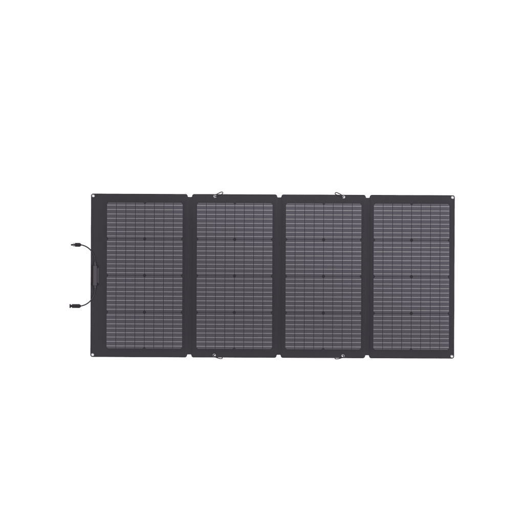 Módulo Solar Bifacial, Portátil y Flexible de 220W Recomendado para Estaciones Portátiles EFD330, EFD350 ó EFD500 / Ajuste de Ángulo / Carga Eficiente / Incluye Cable XT60 a MC4