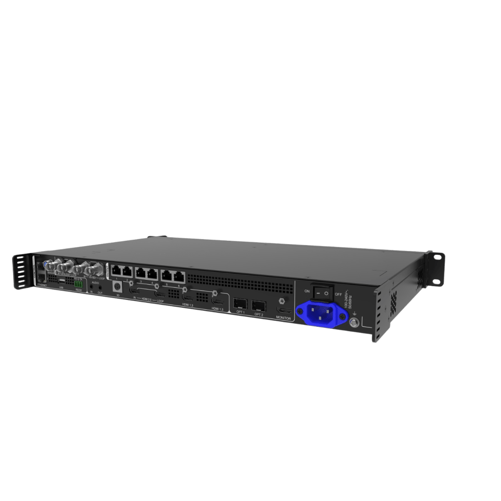 Controlador All-in-One VX600 Pro / 3.9 Millones de Píxeles / 6 Puertos Ethernet Gigabit / 4K×2K@60Hz / 6 Capas SuperView III / Fibra Óptica 10G / USB 3.0 Playback / 256 Presets