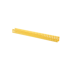 Canaleta Ranurada de PVC sin Tapa, Tipo H (Tapa Abisagrada), 2 in de Ancho, 2 in de Alto y 3048 mm de Largo, Color Amarillo