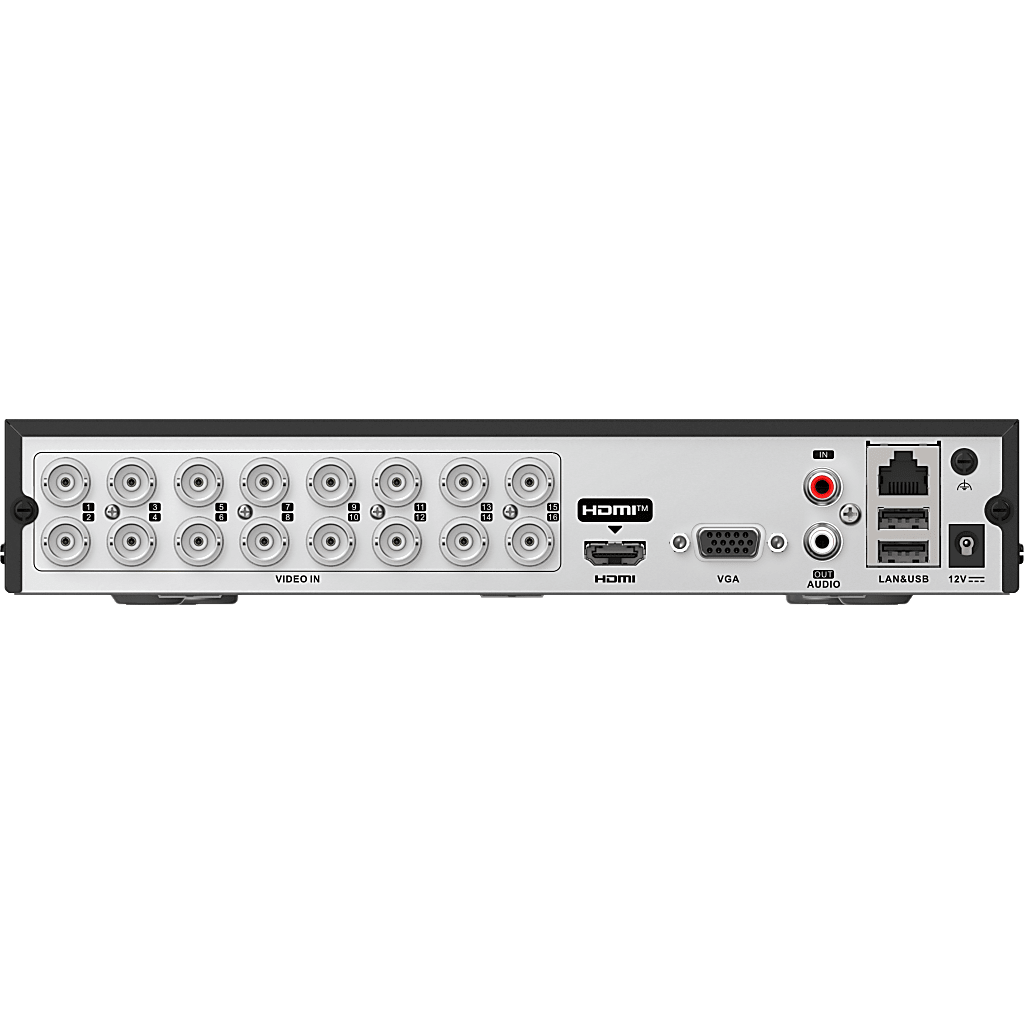 DVR 16 Canales TURBOHD + 8 Canales IP / 5 Megapixel Lite - 3K Lite / Audio Bidireccional / GUANLAN / Reconocimiento Facial / ACUSEARCH / 1 Bahia de Disco Duro / Salida de Video en 4K / H.265+