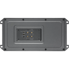 Amplificador Monobloque para Aplicaciones Náuticas y Deportes de Motor / 500 W RMS a 2 &Omega; / Clase D / IPX7 / Dimensiones 45 mm (1.77 in) x 237 mm (9.33 in) x 115 mm (4.50 in) / Peso 1.44 kg (3.18 lb) / Voltaje 11-15 VDC / Filtro Paso Bajo 24 d