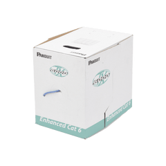 Bobina de Cable UTP 305 Metros (1000 Pies) de Cobre, TX6000™ PanNet, Reelex, Azul, Categoría 6 Mejorado (23 AWG), PVC (CMR, Riser), de 4 Pares