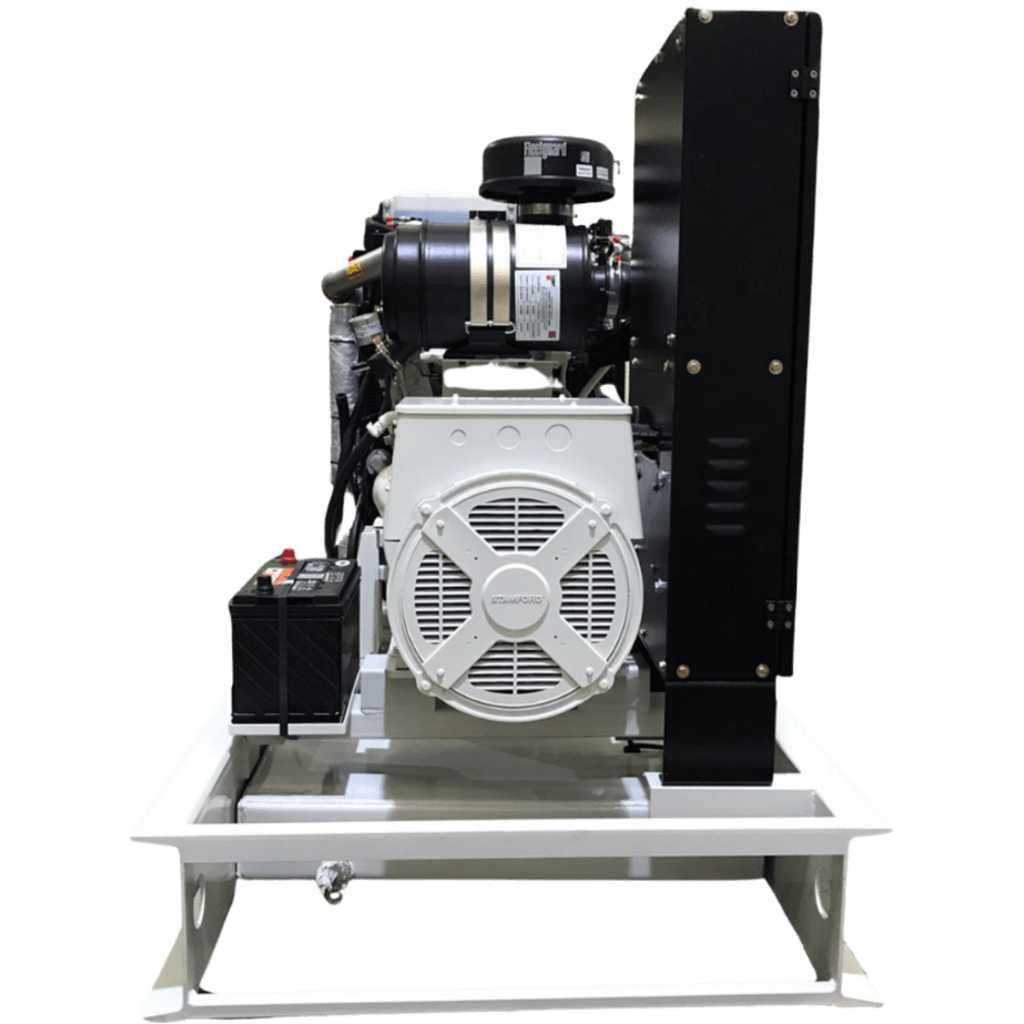 Planta de Emergencia Diesel/ 63 kW (79 kVA) Emergencia / 57 kW (71 kVA) Continuo / 220/127V / Trifásico 4 Hilos / 1800 RPM / Motor Cummins 4BTAA3.3G12 / Generador Stamford S1L2Y1 / Control PEM-CAP / Transferencia Automática/ Tanque 125 L