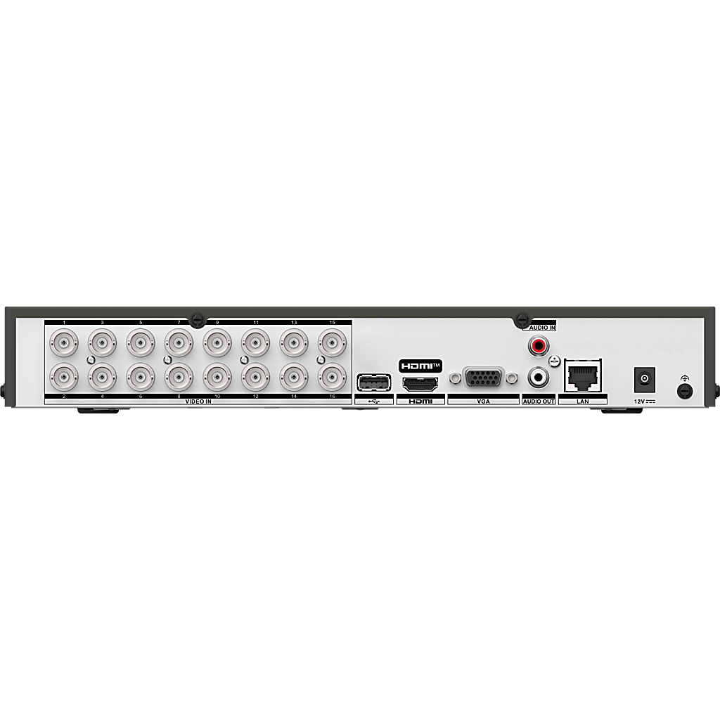 DVR 16 Canales TURBOHD + 16 Canales IP / 8 Megapixel (4K) / Audio Bidireccional / GUANLAN / Reconocimiento Facial / ACUSEARCH / 2 Bahias de Disco Duro / Salida de Video en 4K / H.265+