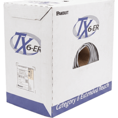 Bobina de Cable UTP de 4 Pares, Cat6 de Rango Extendido, 22 AWG, CMR (Riser), Color Gris, 305 m