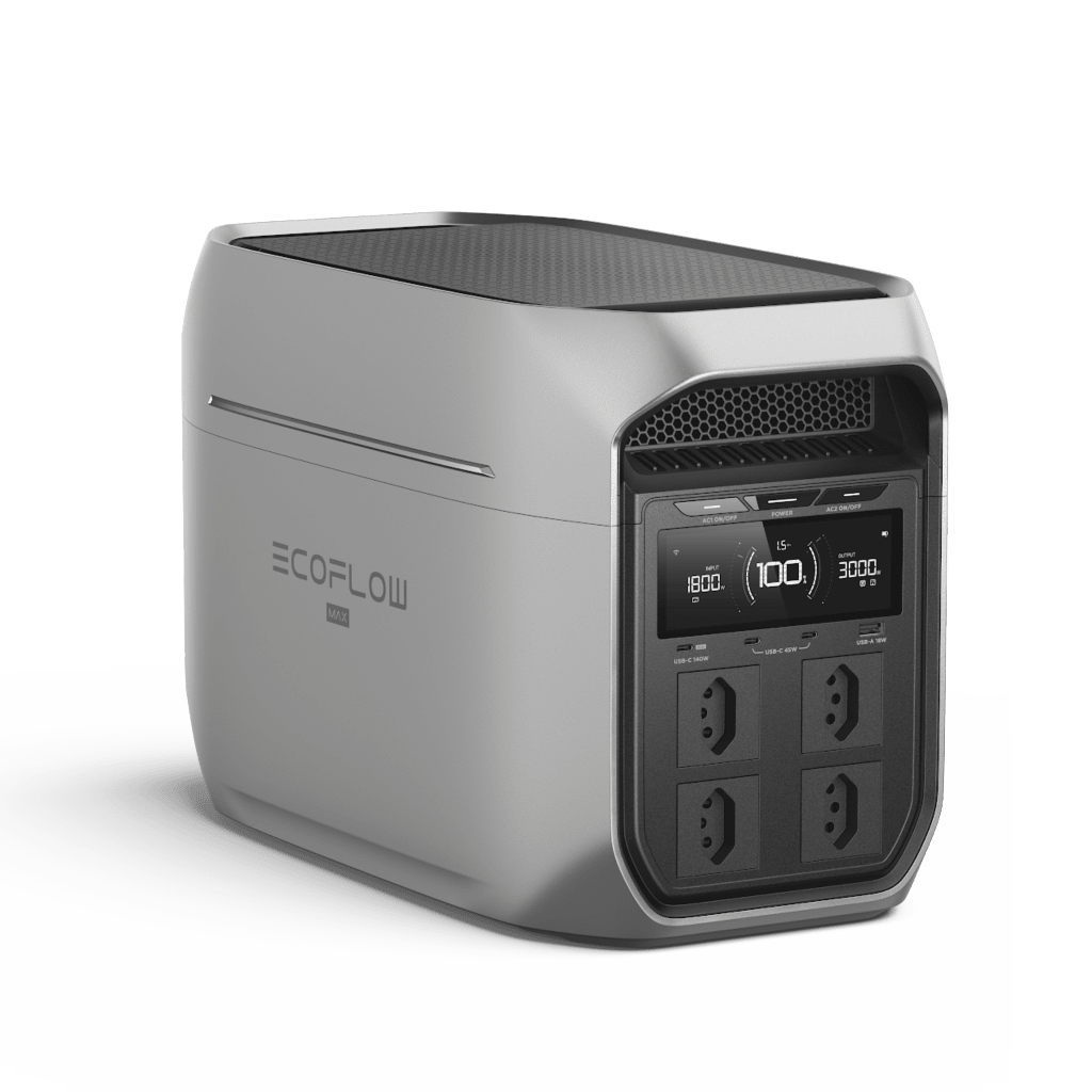 Estación de Energía Portátil EcoFlow DELTA 3 MAX PLUS, 2048Wh, Batería LiFePO4, Salida 3000W (Surge 3800W)