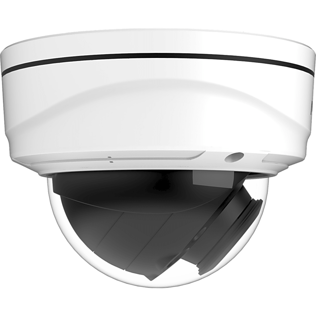 Domo IP Motorizado con IA / 2 Megapixel (1080p) / 90fps / 140dB Super WDR / VCA 2.0 / Smart IR II hasta 90 m (295 ft) / SIP / MicroSD 1TB / IP67 IK10 / ONVIF y VMS