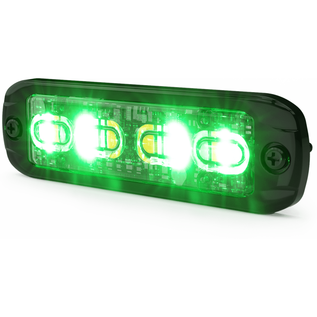 Luz Auxiliar de 16 LED, Rojo/Verde/Ambar/Blanco, Lente Transparente