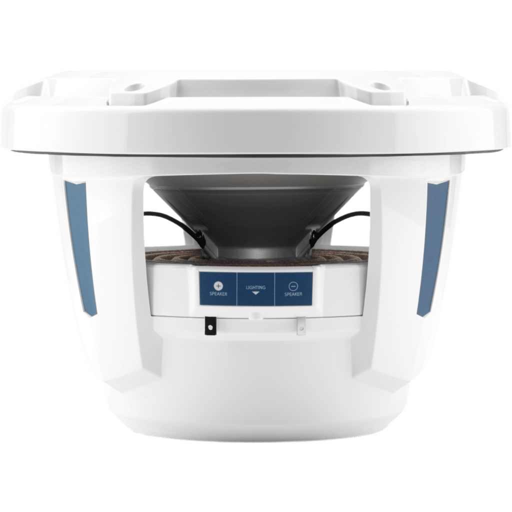 Subwoofer Náutico JL Audio M6 / 10" (254 mm) / Rejilla Clásica Blanca / 250 W RMS / 4 &Omega; / Cono de Polipropileno Relleno de Mica / Deflector Infinito o Recinto Cerrado / Amplificador Recomendado 75-250 W RMS