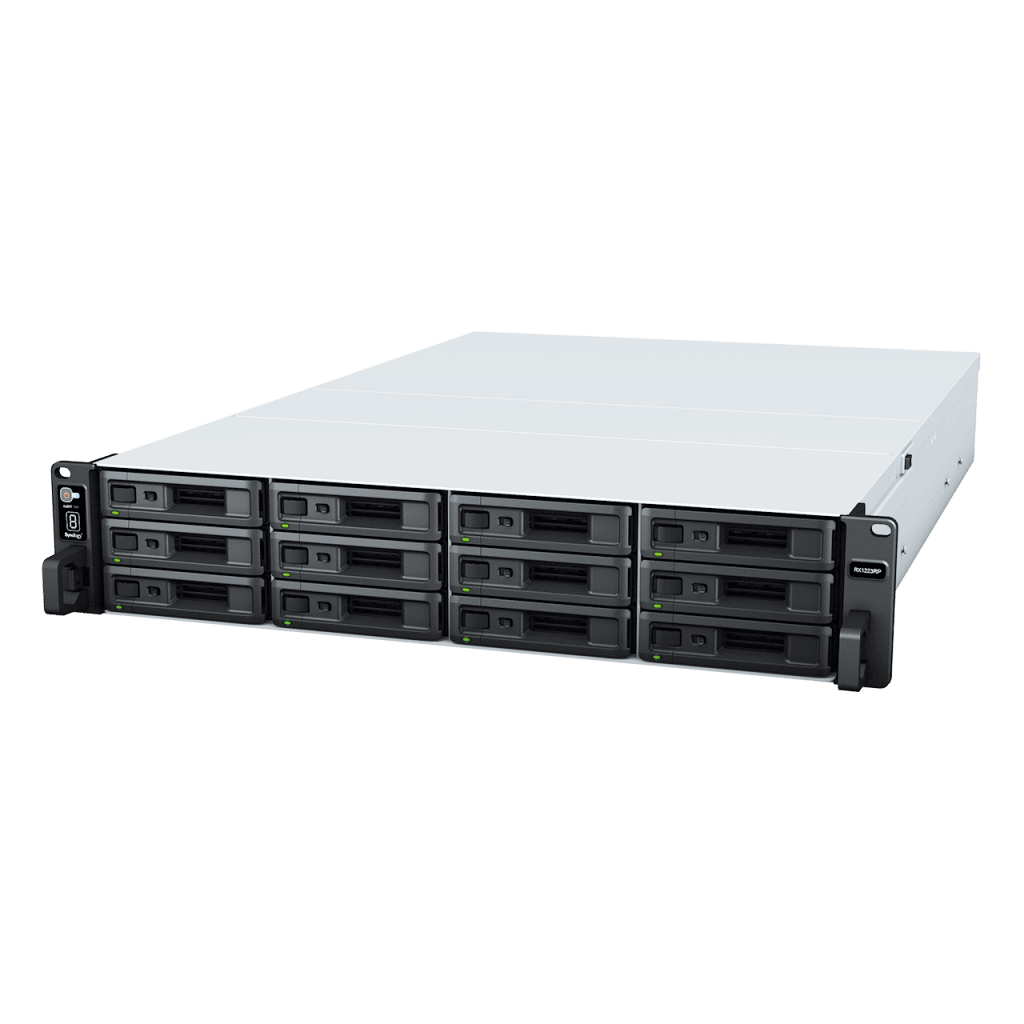 Unidad de Expansión RX1223RP | 12 Bahías HDD/SSD SATA 3.5" o 2.5" | Fuente de Alimentación Redundante | Compatible con Synology DSM | Plug-and-Play.