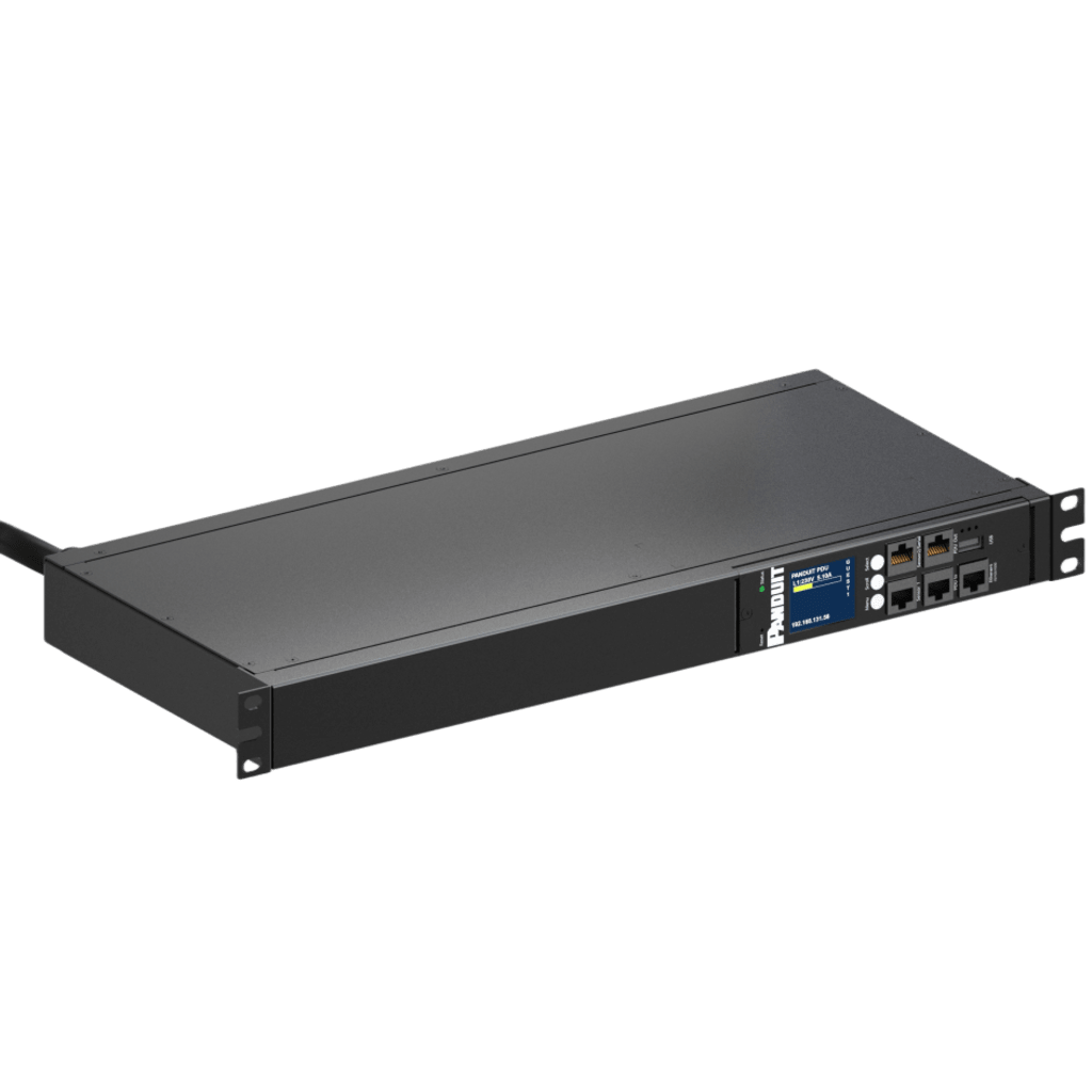 PDU ES2P Monitoreable (MI) para Distribución de Energía, Enchufe de Entrada NEMA L6-20P, Con 12 Salidas C13, Horizontal 19in, 120 Vca, 20 Amp, 1 UR