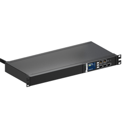 PDU ES2P Monitoreable (MI) para Distribución de Energía, Enchufe de Entrada NEMA L6-20P, Con 12 Salidas C13, Horizontal 19in, 120 Vca, 20 Amp, 1 UR