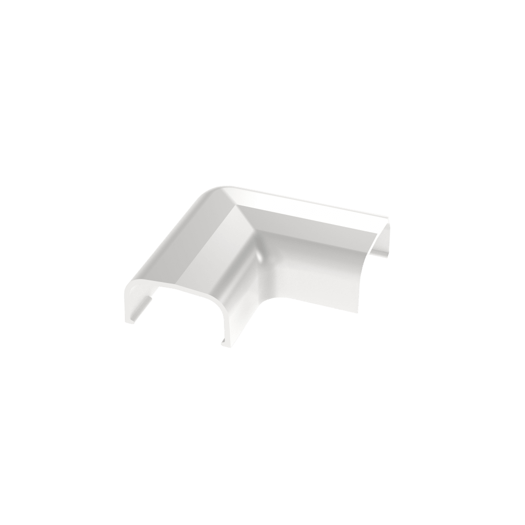 Conexión en ángulo recto "L", para uso con canaleta LD5, material ABS, Color Blanco