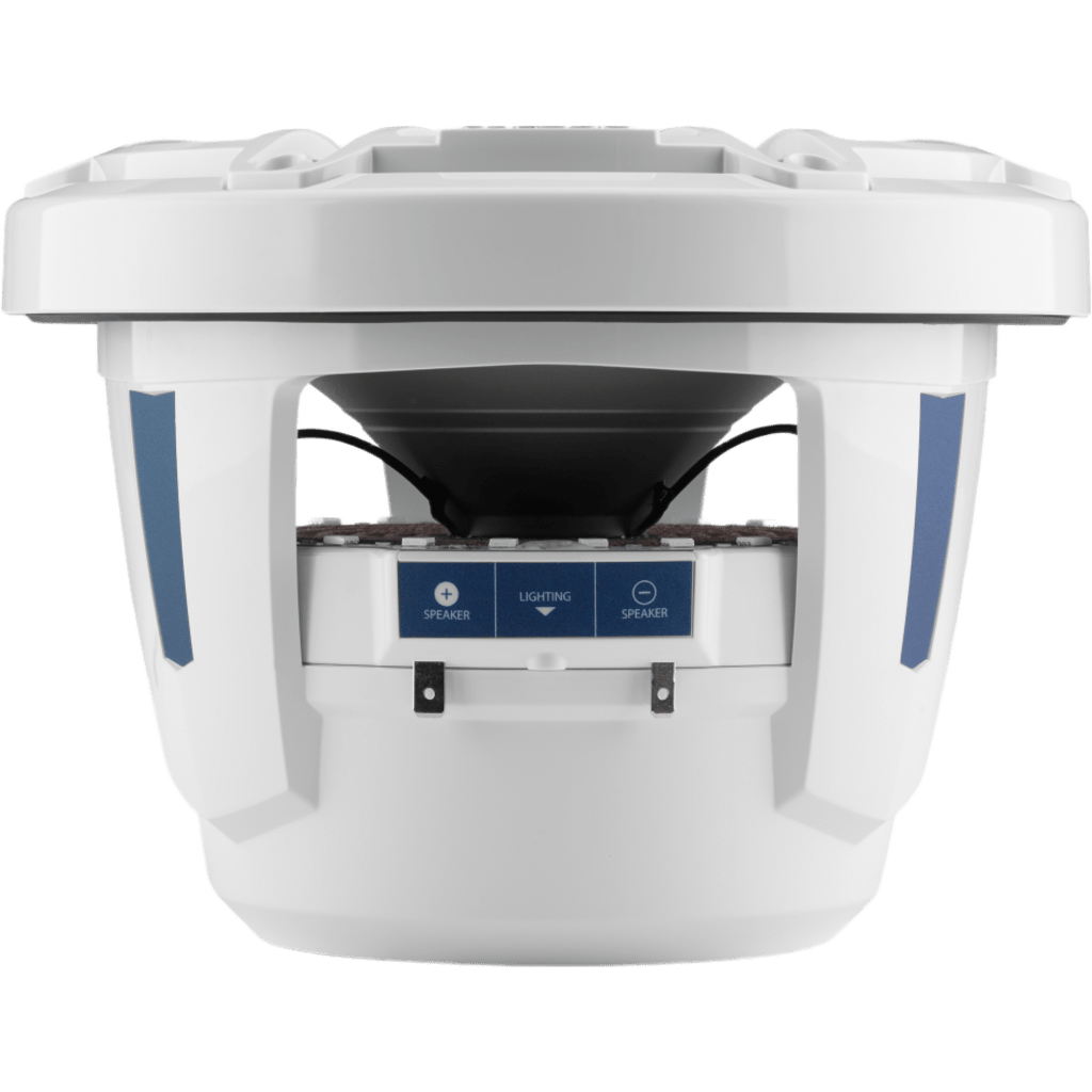 Bocinas Náuticas JL Audio M6 8.8" / Coaxial / LED Transflective / Rejilla Deportiva Blanca / 125 W RMS / 4 &Omega; / Respuesta 38 Hz-20 kHz / Polipropileno Relleno de Mica