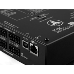 DSP para Integración OEM / 8 Canales de Entrada y 6 de Salida / Audio 24 bit/48 kHz / Ecualizador de 1/3 Octava (25-20 kHz) / Entrada 250 mV-30 V RMS / Salida RCA Estéreo No Equilibrada / Fuente Conmutada CC-CC Regulada / Control Remoto Opci