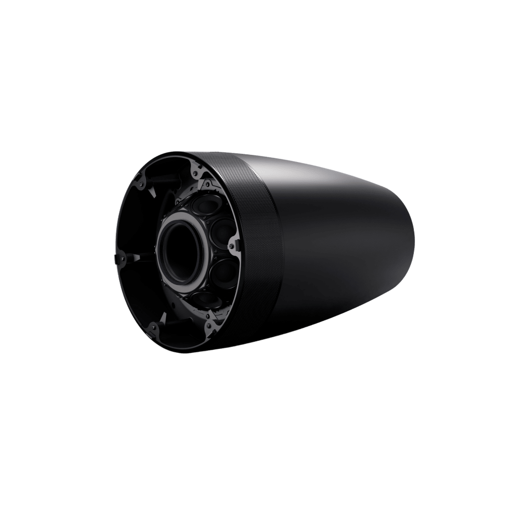 Altavoz Colgante Luna | Designmax | Sistema de Rango Extendido | Array Circular Ring Array™ 8 Drivers | Woofer 8" Integrado | Cobertura 140° | Color Negro