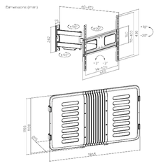 ENCLOSURE PARA PANTALLA HASTA 75" |  RESISTENTE  A INTEMPERIE MONTURA PARED | CAPACIDAD  DE CARGA MAX. 50 KG