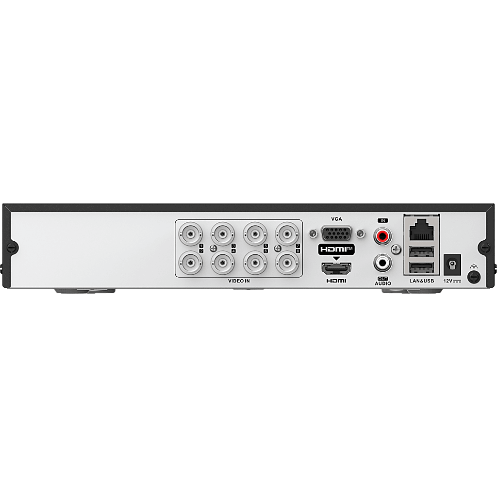 DVR 8 Canales TURBOHD + 4 Canales IP / 5 Megapixel Lite - 3K Lite / Audio Bidireccional / GUANLAN / Reconocimiento Facial / ACUSEARCH / 1 Bahia de Disco Duro / Salida de Video en 4K / H.265+