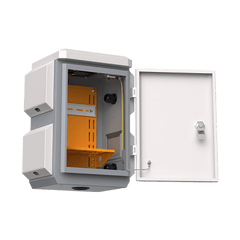 Gabinete de Acero Ventilado para Exterior con Rieles DIN y 4 Placas Laterales para Montaje de Equipos por Fuera