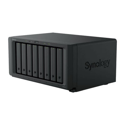 NAS DiskStation DS1825+ | 8 Bahías | AMD Ryzen V1500B | 8 GB DDR4 ECC | Hasta 2,239 MB/s Lectura | 2 Puertos 2.5GbE | Expansión PCIe 3.0 | Compatible con 10GbE y 25GbE | Caché SSD M.2 | Synology DSM.