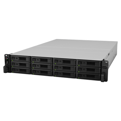 Servidor de Almacenamiento Synology RackStation RS3621RPxs | 12 Bahías | Procesador Intel Xeon D-1531 de 6 Núcleos | 8 GB DDR4 ECC | Expandible a 36 Bahías | Energía Redundante | Compatible con Virtualización y RAID.