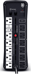 UPS Gamer de 1500 VA/1000 W, Topología Línea Interactiva, Entrada 120 Vca  NEMA 5-15P, y 13 Salidas NEMA 5-15R, Puerto USB, Con Regulador de Voltaje (AVR)
