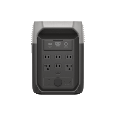 Estación de Energía Portátil Delta 3 1536Wh Litio LFP / 6 AC 1800 W (Max. 3600W) / 2 USB-C 100W / Capacidad para Aumentar Respaldo / Cargador de Coche 10A a 12.6V / Conectividad WiFi y Bluetooth (App) / Carga Solar 500W Max.