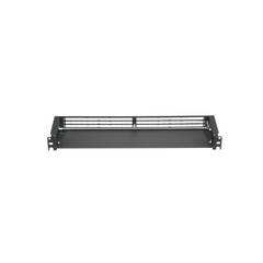 Organizador de Cables Frontal, para Panel de Fibra Óptica HD Flex™, de 1 UR, Color Negro