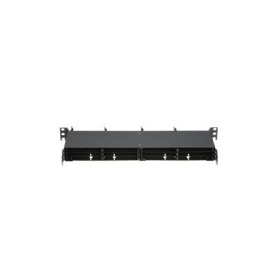 Panel de Distribución de Fibra Óptica, Acepta 12 Cassettes HD Flex™ en 6 Espacios, Hasta 144 Fibras, 1 UR