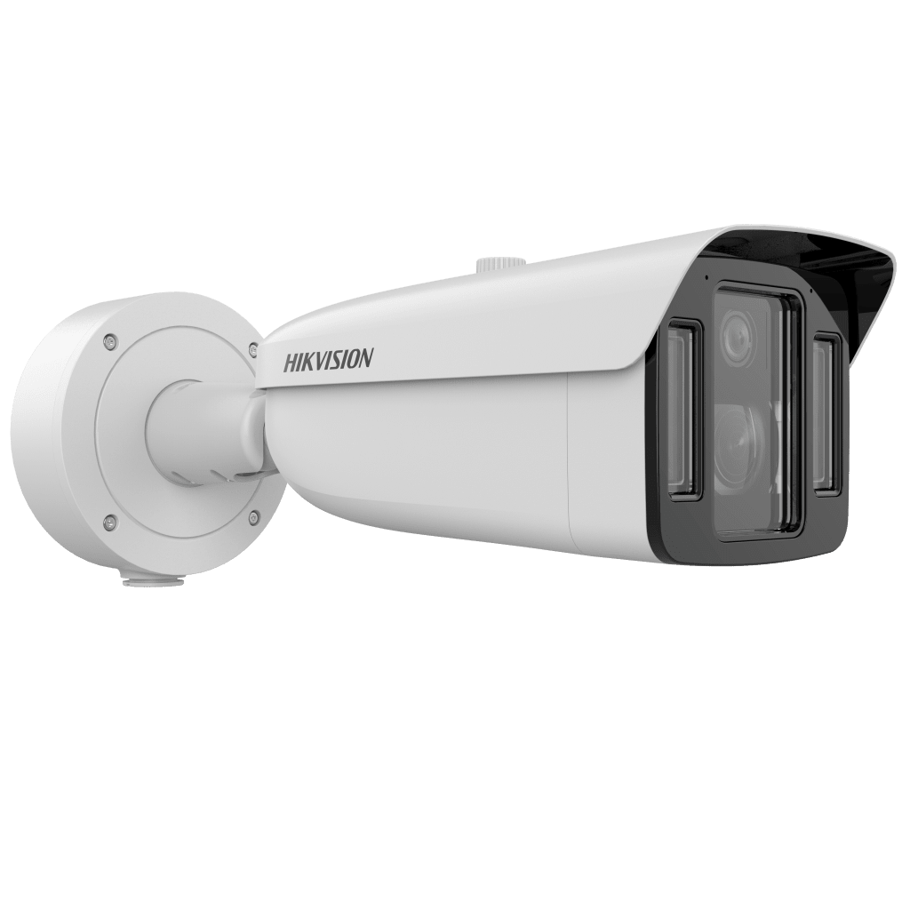 Bala IP Multi-Sensor DeepinView / Lente 15 a 45 mm (4 MP) + lente 4 mm (4 MP) / DarkFighterX y ColorVu / WDR 140 dB / IR + Luz Blanca (100 Mts y 30 Mts) / IP67 / IK10