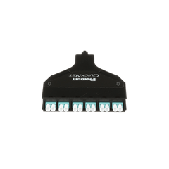 Cassette de Fibra Óptica SFQ QuickNet™ de 6 Adaptadores LC Dúplex (12 Fibras) a MPO, Para Fibra Multimodo OM4, Método A, Color Negro