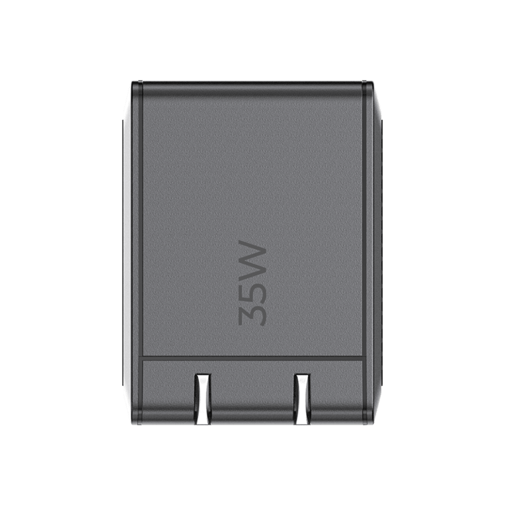 Cargador GaN III 35W / USB-C PD 35W + USB-A 22.5W / Doble Puerto Simultáneo / PD3.0 PPS QC4.0 AFC SCP FCP / Diseño Plegable de Bolsillo / Protección Integral 6 Capas