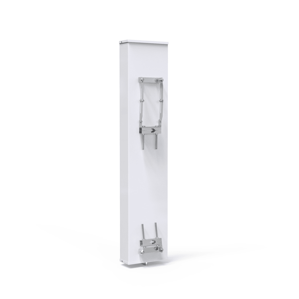 Antena Sectorial para Exterior / Frecuencia 1710-2190 MHz / Ganancia 18 dBi / Ancho de Banda 480 MHz / VSWR ≤1.5 / Potencia Máxima 200W / IP65 / Montaje en Tubo
