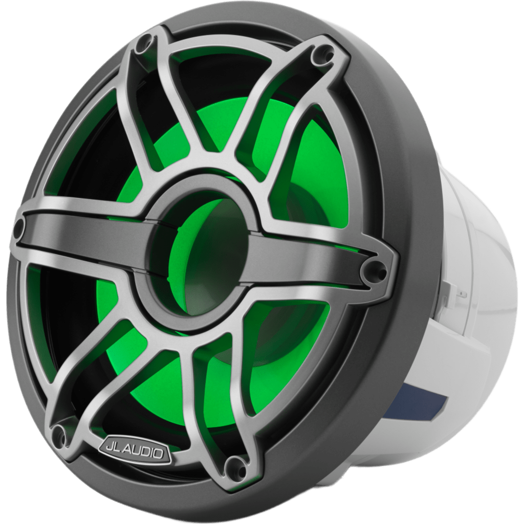 Subwoofer Náutico 8" / 200 W RMS / 4 &Omega; / Iluminación LED Transflective™ / Rejilla Deportiva de Titanio / Deflector Infinito o Caja Cerrada / Marino