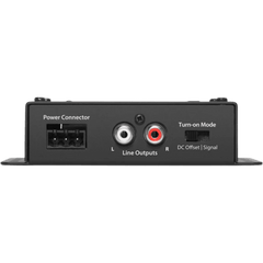 Convertidor de Salida de Línea de Vehículo JL Audio LoC-22 / 2 Canales de Entrada / 2 Canales de Salida / Alimentación 9-16 V CC / Salida Máxima 8 V RMS / Relación S/N 118 dB / Respuesta de Frecuencia 3 Hz-32 kHz / Fusib