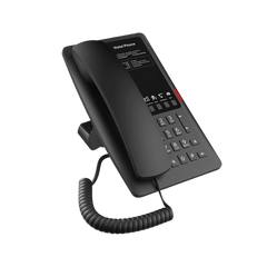 Teléfono IP Hotelero Wi-Fi 6 / 2 Líneas SIP / Doble Banda 2.4/5 GHz / 5 Teclas Programables / Puerto USB-A / PoE 802.3af / Diseño Negro