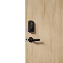 Cerradura Inteligente con Huella Digital LNDU HK01W / WiFi Integrado / Compatible Apple HomeKit / Teclado Táctil / 8 Baterías AA / Escaneo iPhone-Apple Watch-Fob / Bloqueo Manual y Automático / Exterior IP54