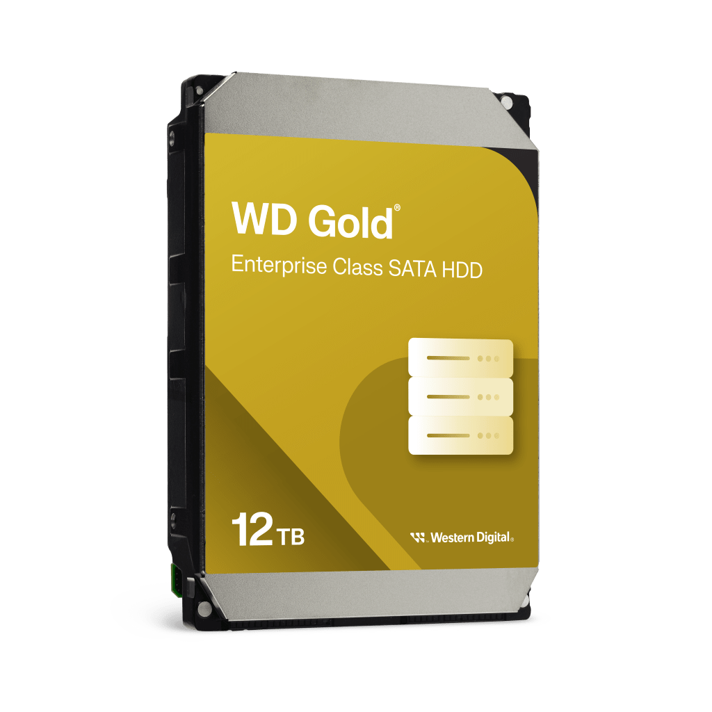 Disco Duro Empresarial WD Gold / SATA 6 Gb/s / 12 TB / 7200 RPM / Tecnología HelioSeal / ArmorCache / 5 Años Garantía / 2.5M Horas MTBF