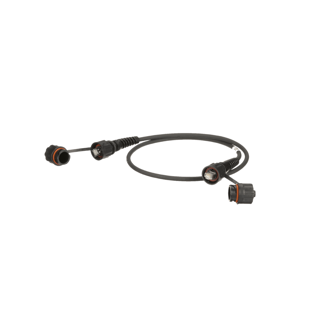 Patch Cord Cat6A IndustrialNet, Blindado S/FTP, Con Plug Industrial y Tapa en Cada Extremo, 5 Metros
