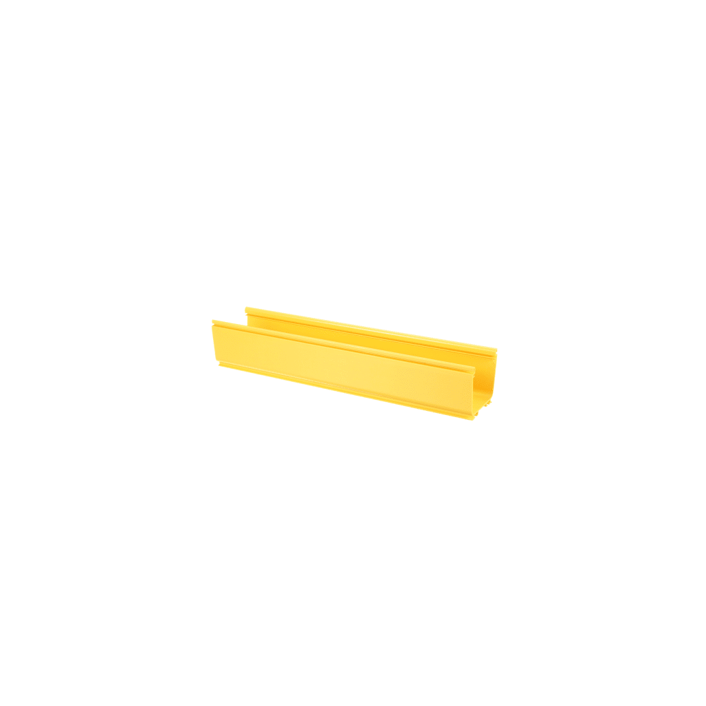 Canaleta FiberRunner™ 4X4, de PVC Rígido, Color Amarillo, 3 m de Largo