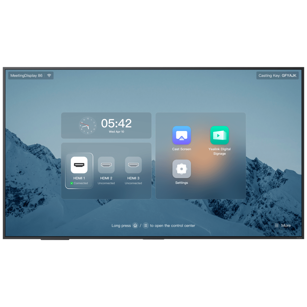 Pantalla Profesional Yealink de 86" MD-86 para Salas de Juntas, con Integración a MeetingBars y Control Inteligente