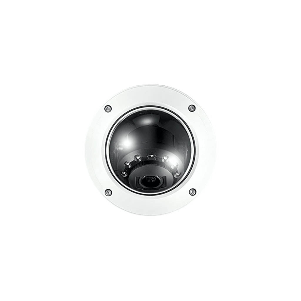Cámara IP Domo Edge AI Plus 8 Megapixel (4K UHD 3840x2160) / Lente Motorizado Vari-focal 4.3-9.8 mm / IR 60 m (196.9 ft) / IK10 IP67 / NDAA Compliant / Análisis IDLA Pro / DirectIP 2.0 / PoE+12VDC