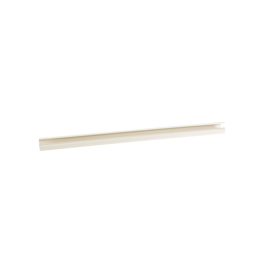 Canaleta LD10 de PVC rígido, con cinta adhesiva para instalación sin herramientas, de 38.4 x 24 x 2438 mm, Color Blanco Mate