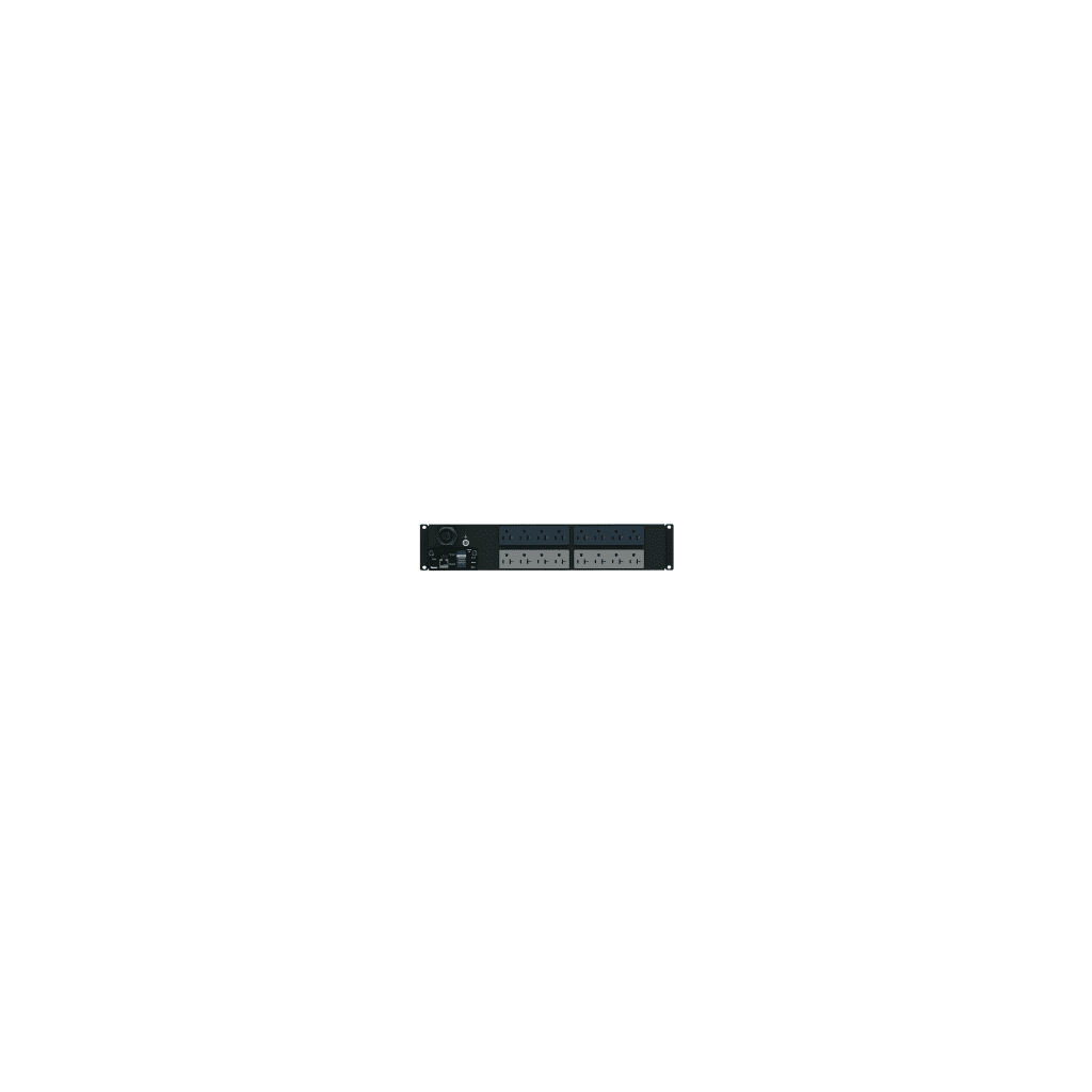 PDU Monitoreable (MI) para Distribución de Energía, Enchufe de Entrada NEMA L5-30P, Con 16 Salidas 5-20R, Horizontal 19 in, 120 Vca, 30 Amp, 2 UR