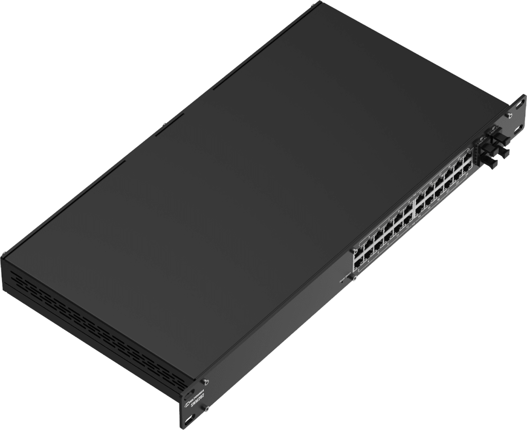 Switch Administrable L2+, 24 Puertos Gigabit PoE+, 4 Puertos SFP, 300W PoE Budget, Rack 19", IP30, TSWOS