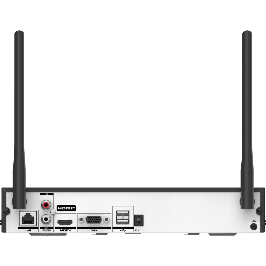 NVR 8 Megapixel (4K) / 8 canales IP / 1 Bahía de Disco Duro / 2 Antenas Wi-Fi / Salida de Vídeo 4K / ACUSENSE