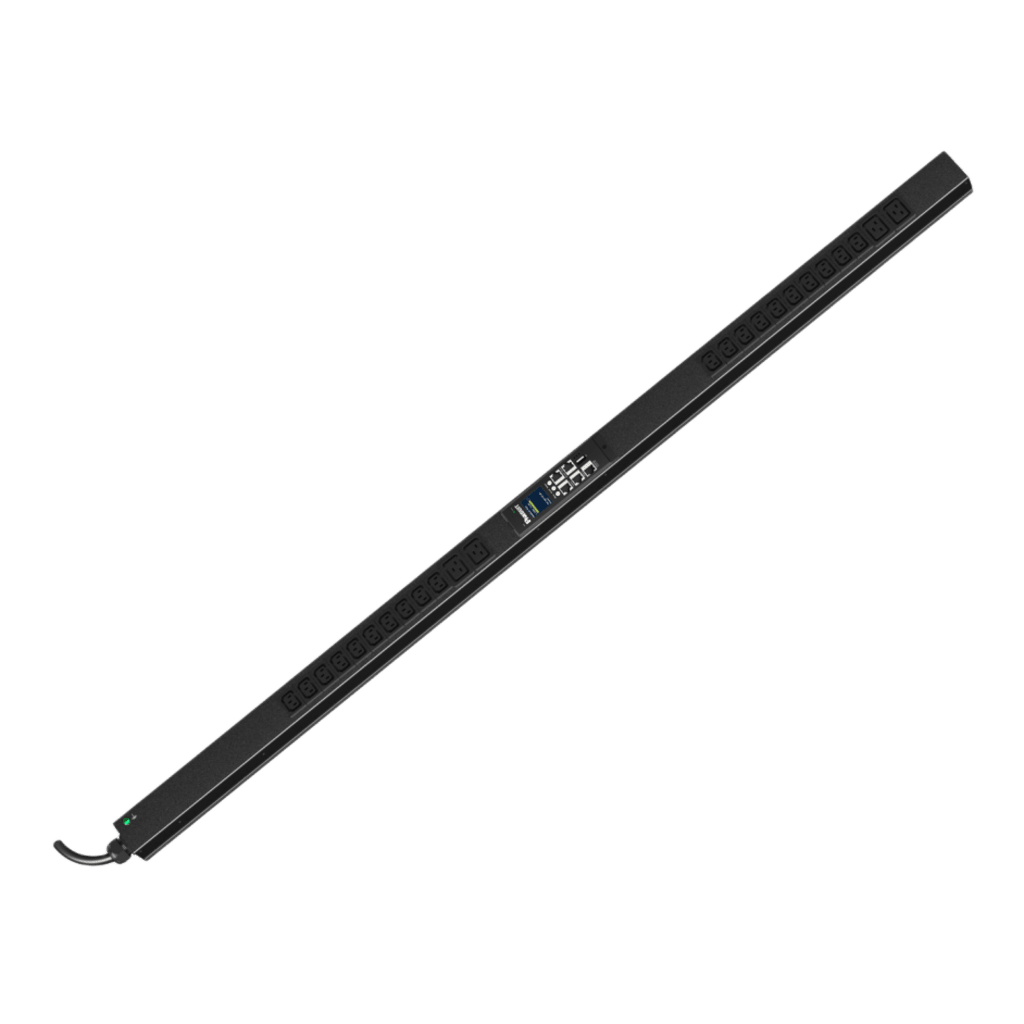 PDU ES2P Monitoreable (MI) para Distribución de Energía, Enchufe de Entrada NEMA L6-20P, Con 20 Salidas C13 y 4 C19, de Instalación Vertical, 208 Vca, 20 Amp
