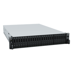 Servidor de Almacenamiento FlashStation FS3410 | 24 Bahías SSD SATA 2.5" | Intel Xeon D-1541 8 Núcleos | 16 GB RAM (Ampliable a 128 GB) | 356,500 IOPS Lectura | 129,400 IOPS Escritura | 4 Puertos 1GbE + 2 Puertos 10GbE